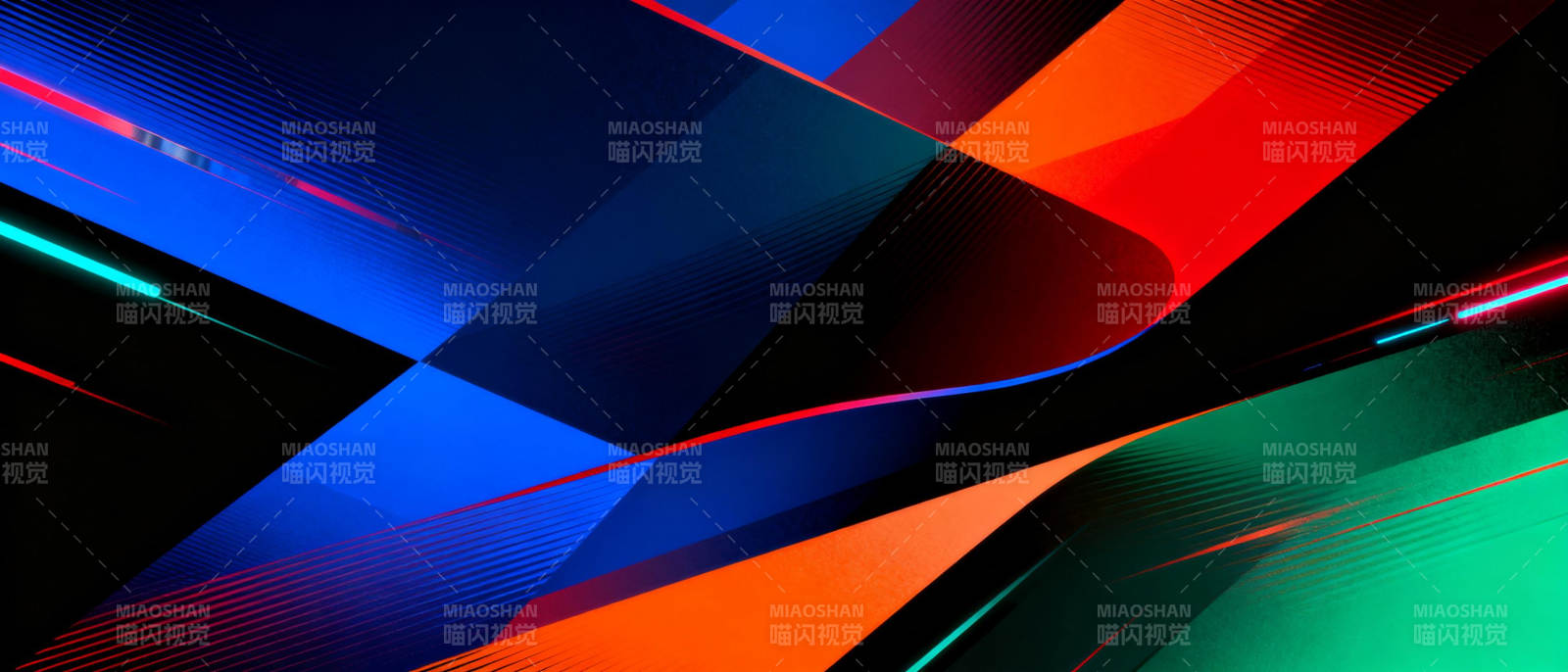 炫彩几何抽象艺术图片