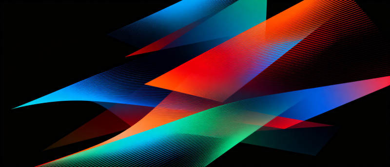 炫彩几何抽象艺术图片