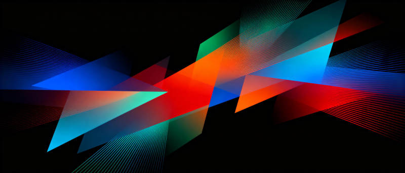 炫彩几何抽象图片