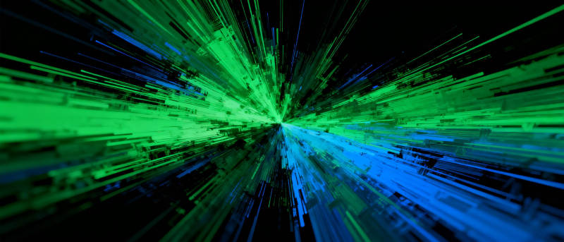 绿蓝光束穿梭图片