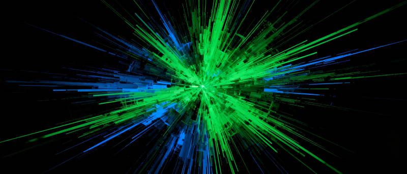 绿蓝光爆裂图片