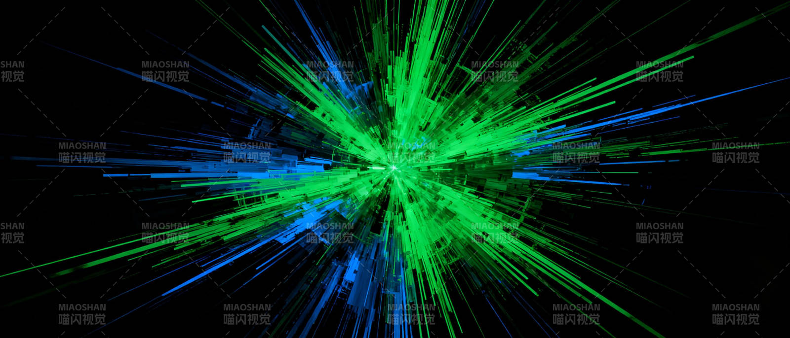 绿蓝光爆裂图片