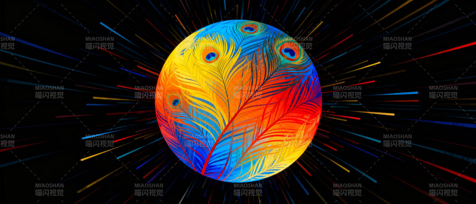 炫彩羽球宇宙图片