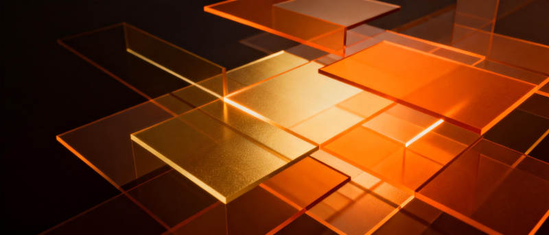 橙色几何光影图片