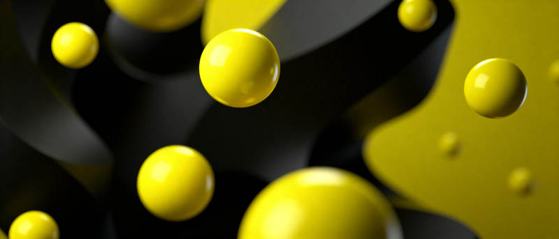黄黑球体艺术构图图片