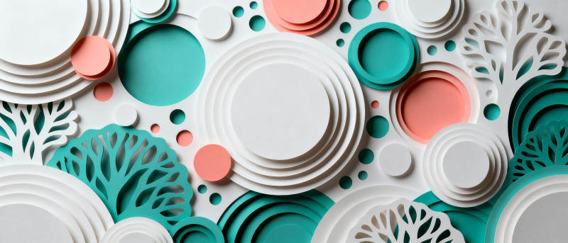 几何圆环艺术拼贴图片