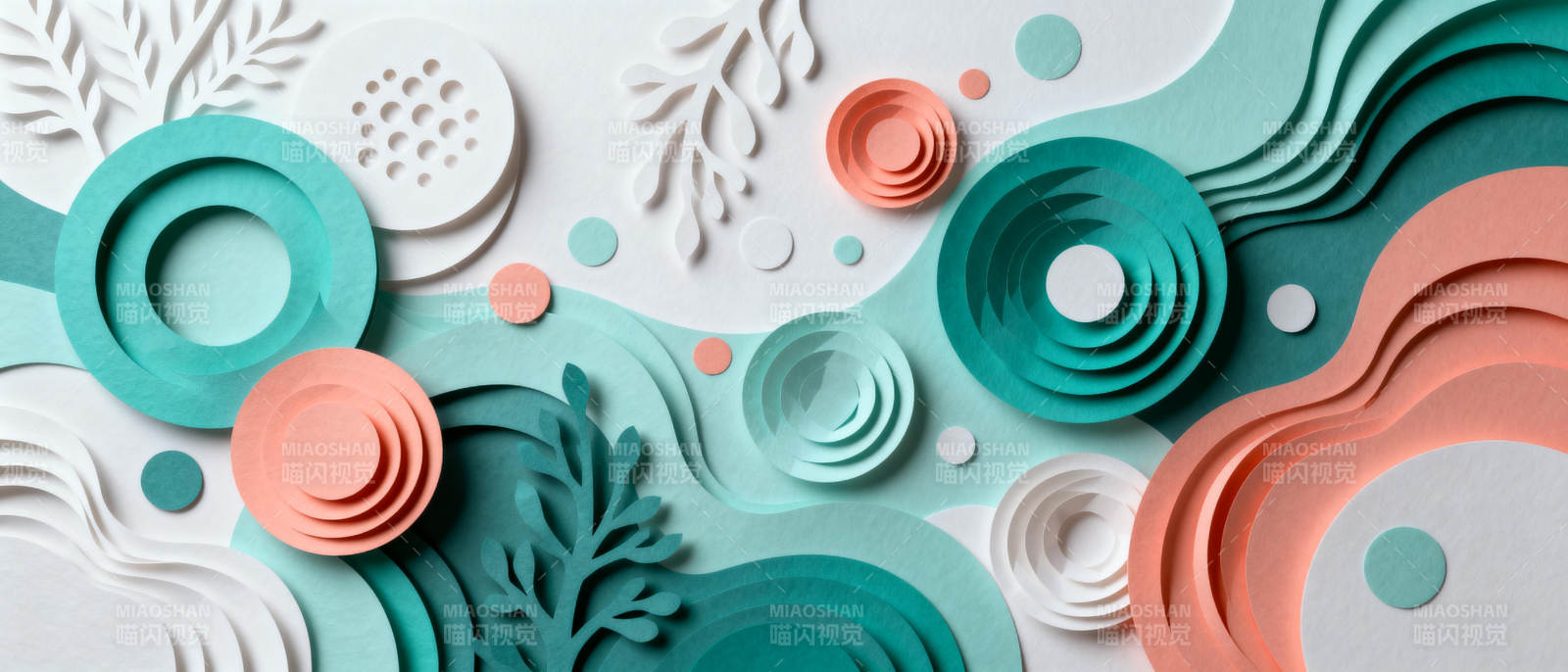 纸艺几何抽象艺术图片