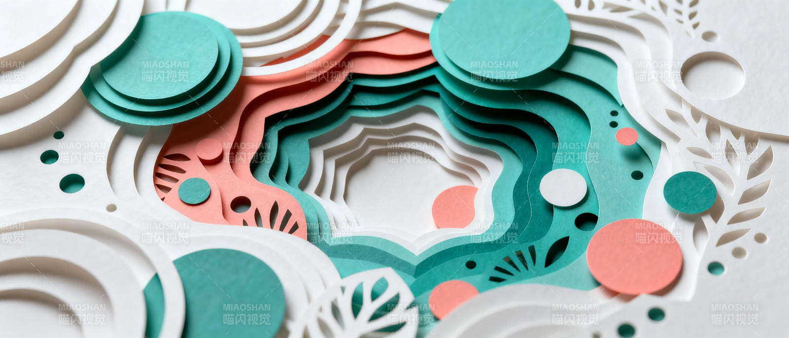 层叠纸艺花环图片