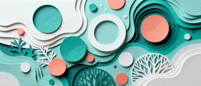 纸艺圆环艺术图片