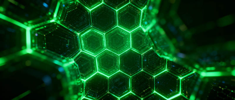 绿色蜂巢科技感图片