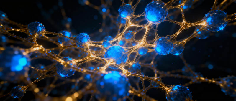 神经网络光芒闪烁图片