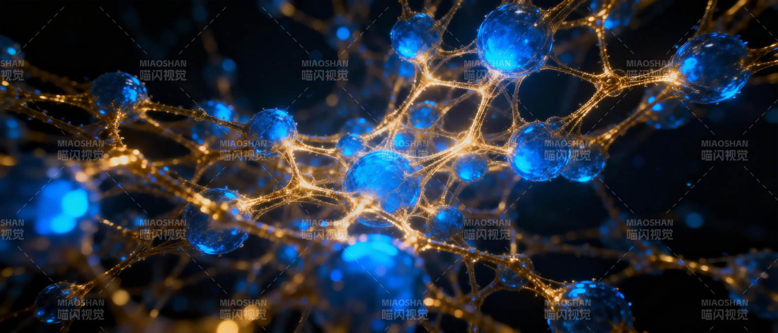 神经网络光芒闪烁图片