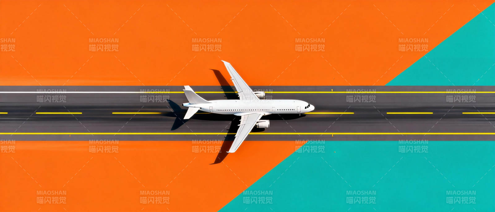 飞机跑道上的飞行图片