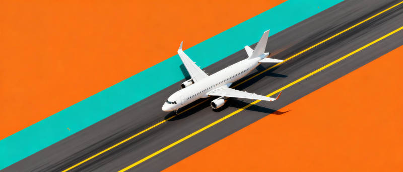 飞机跑道起飞瞬间图片