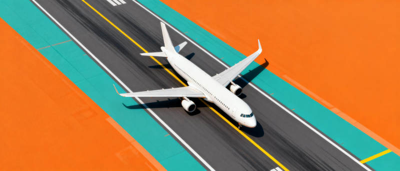 飞机跑道起飞瞬间图片