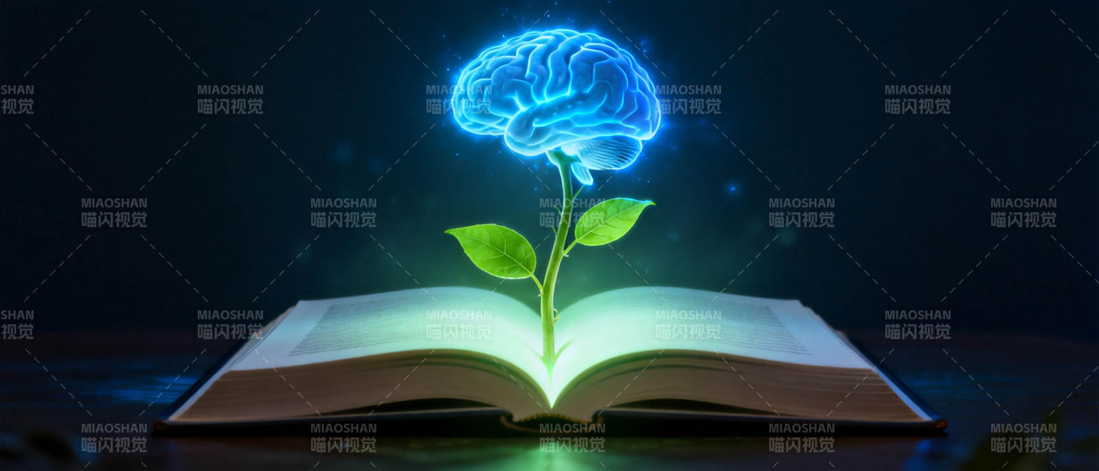 书页间绽放的智慧之光图片