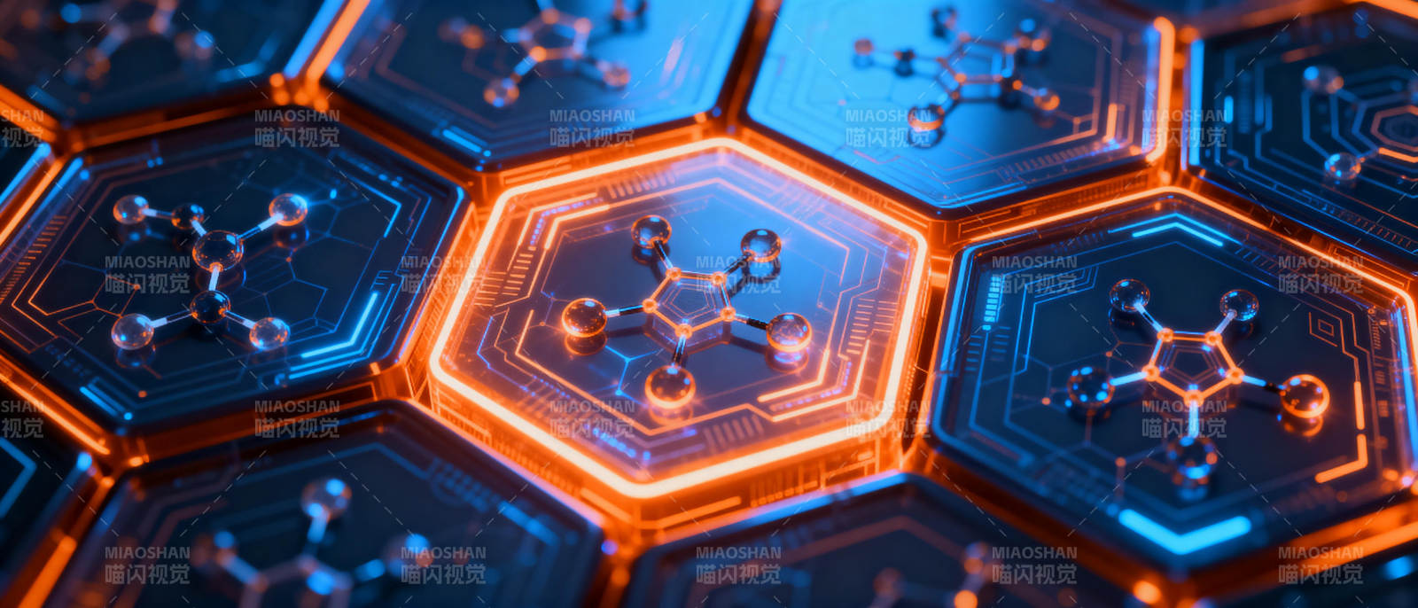 科技蜂巢分子结构图片