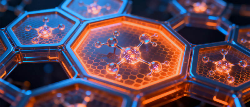 分子结构光影图图片