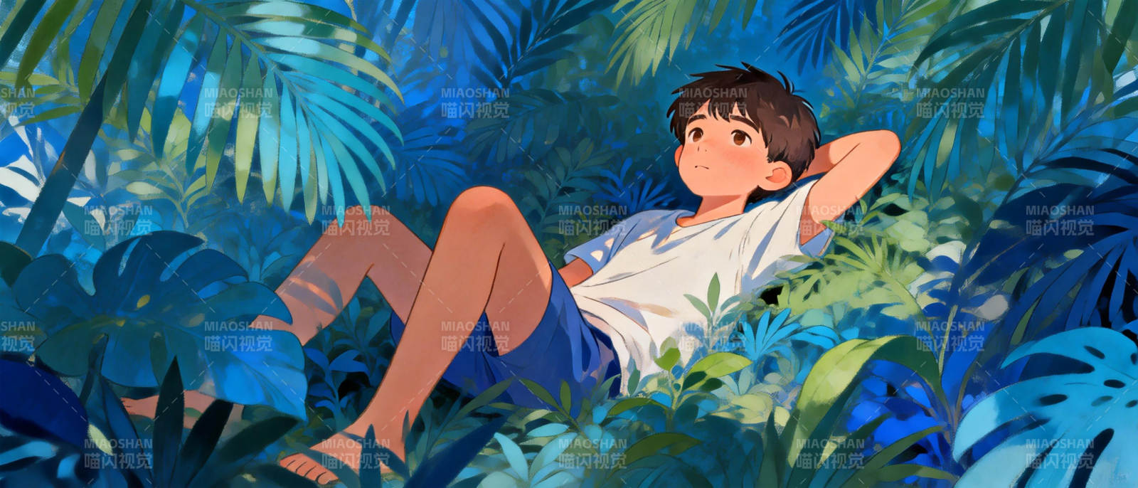 丛林少年静躺图片