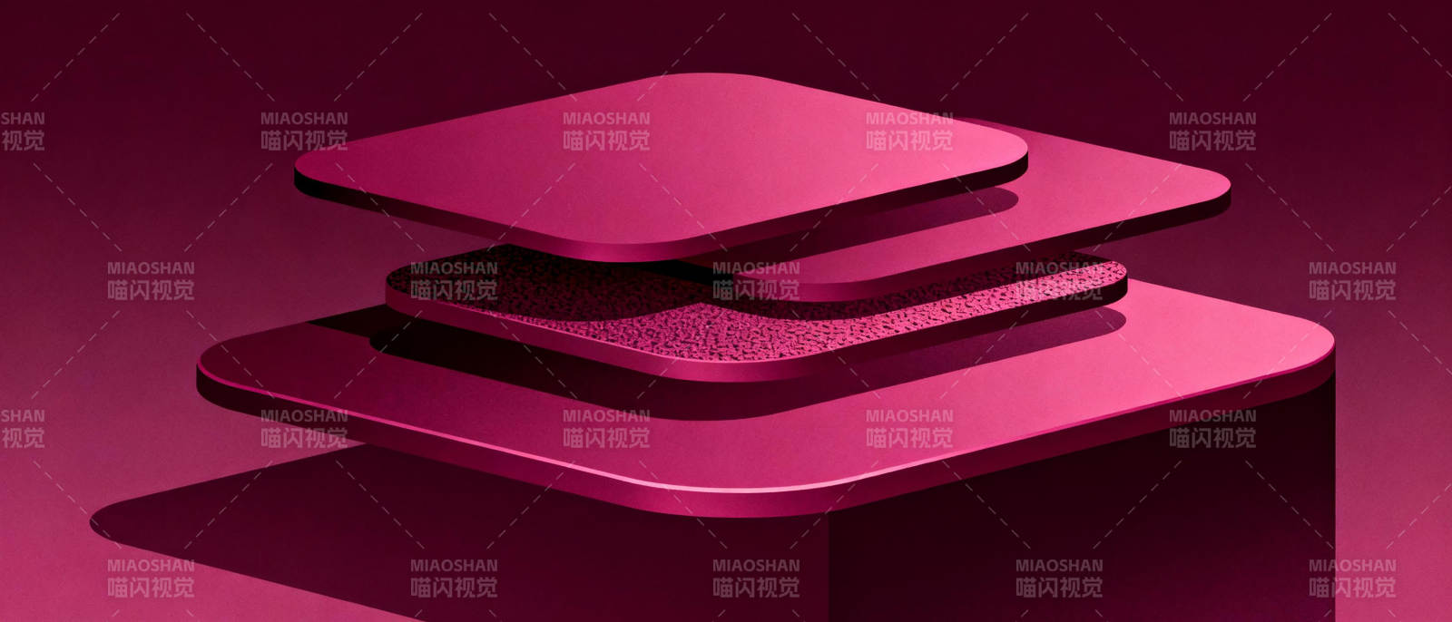 紫红叠层艺术图片