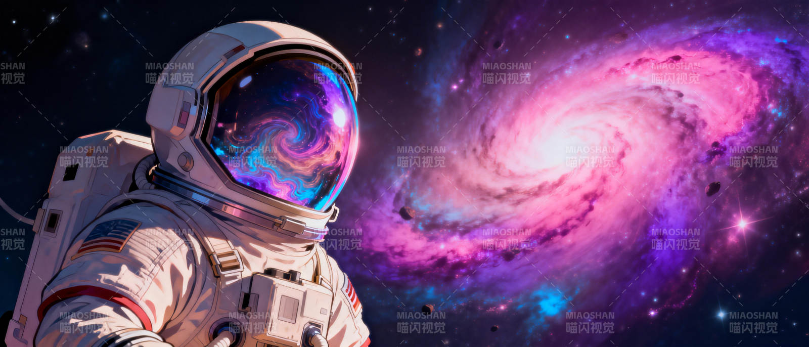 宇航员凝视星河图片