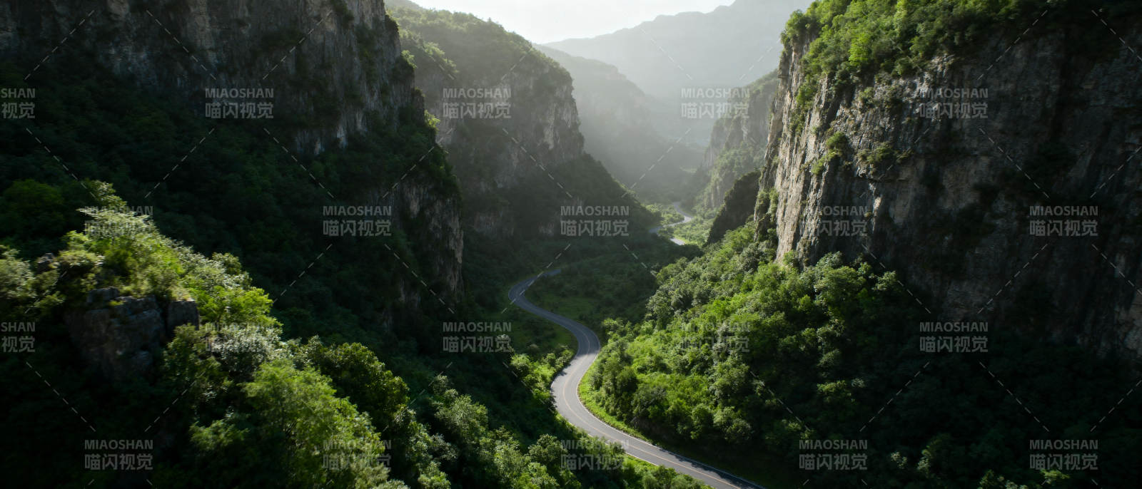 峡谷蜿蜒绿意浓图片