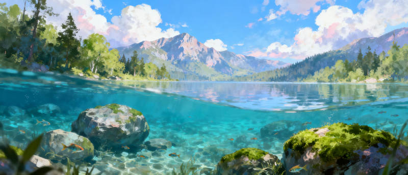 湖光山色 静谧如画图片