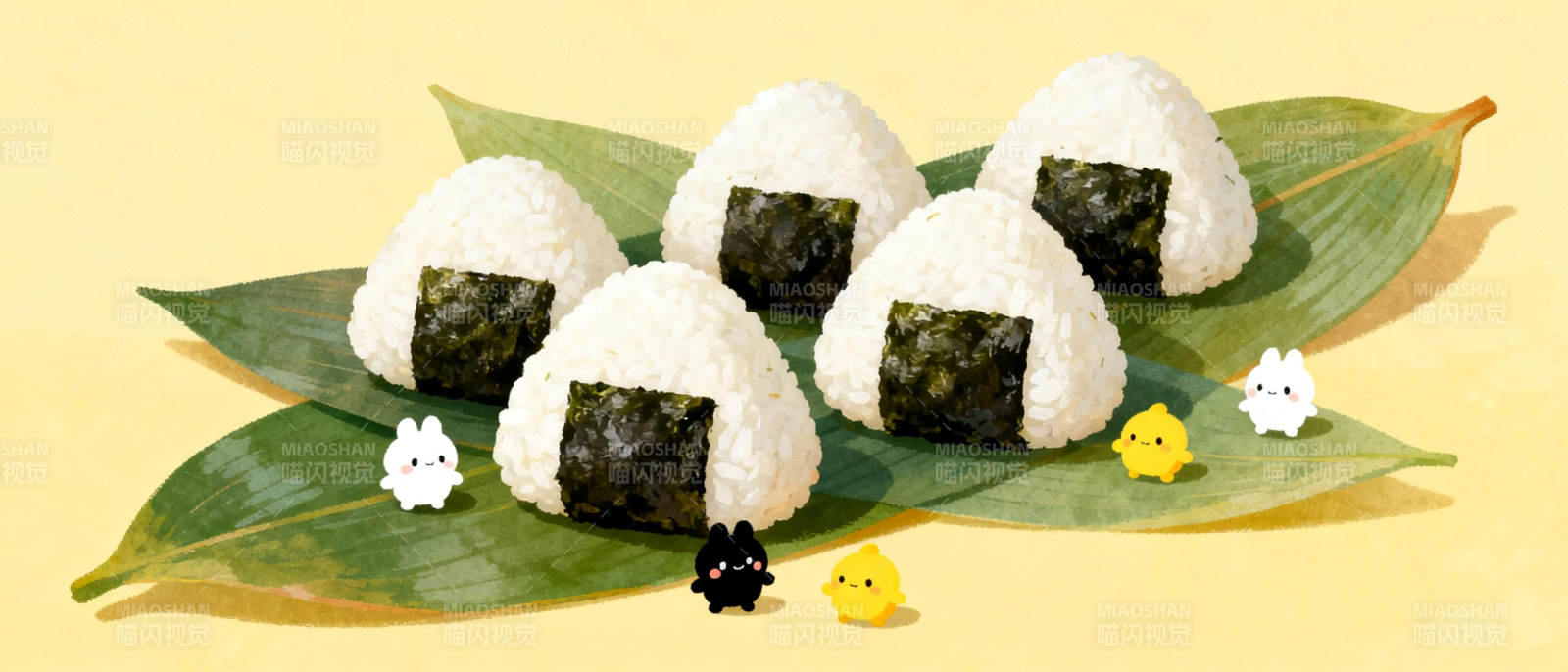 可爱饭团小动物图片