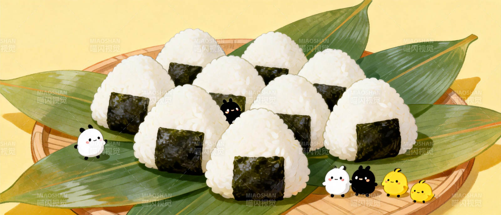 可爱饭团小动物图片