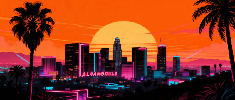 霓虹都市夜景图片