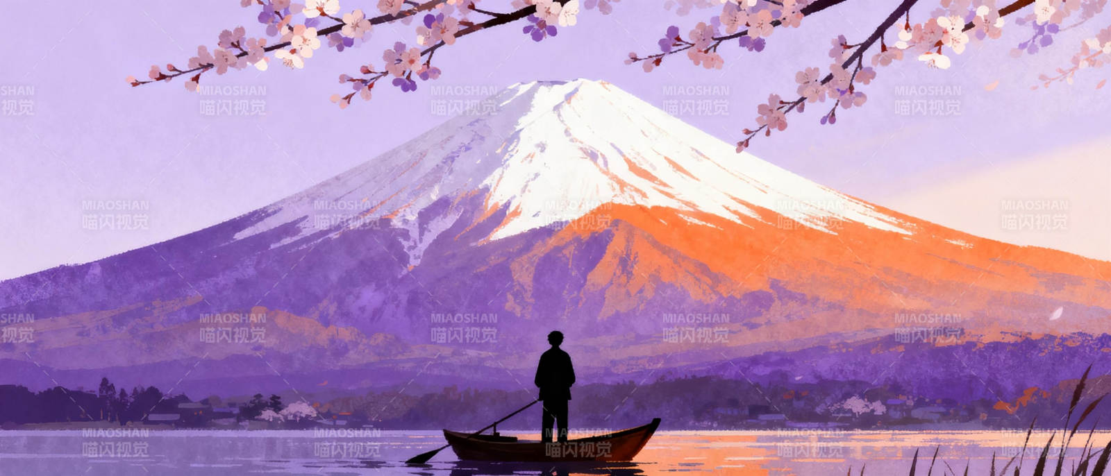 富士山下春樱舟图片
