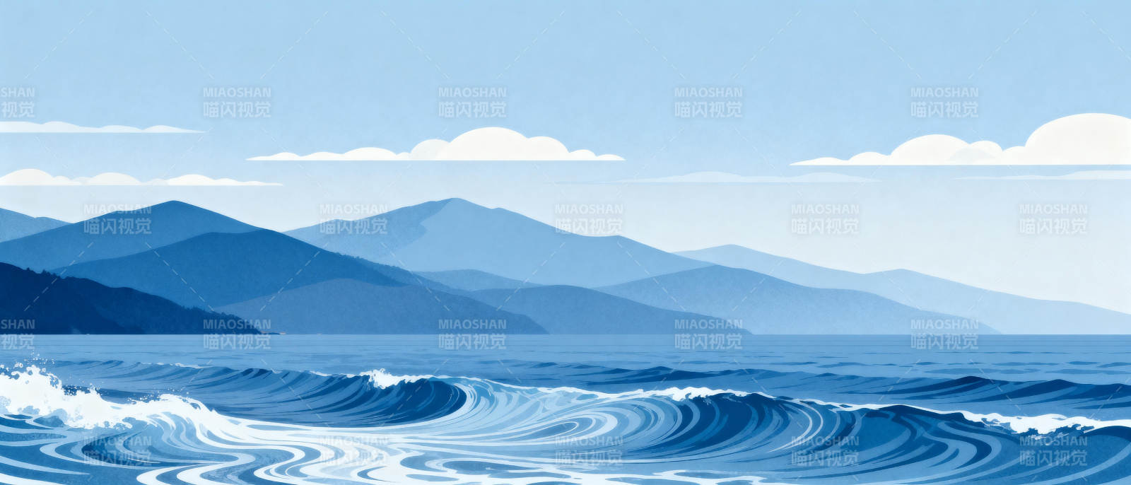 山海相接 波澜壮阔图片