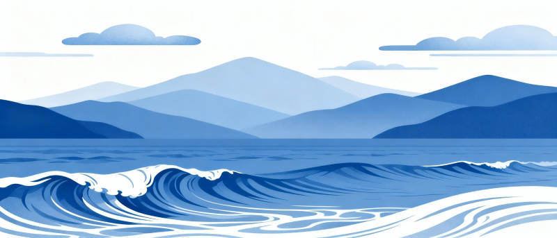 碧海青山图图片