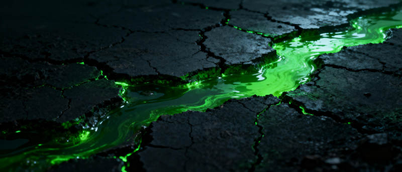 荧光绿裂痕图片