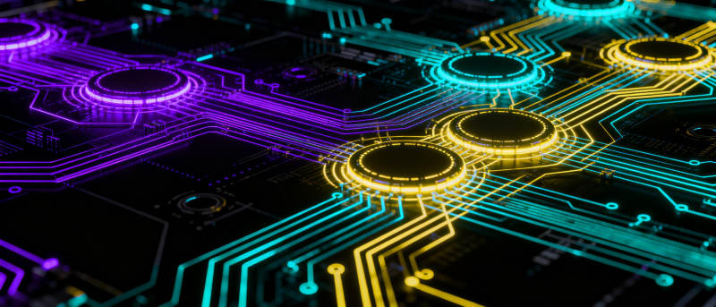 炫彩电路板图片