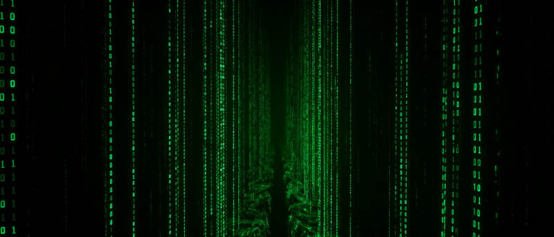 绿色代码雨图片
