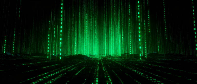 绿色数据流矩阵图片