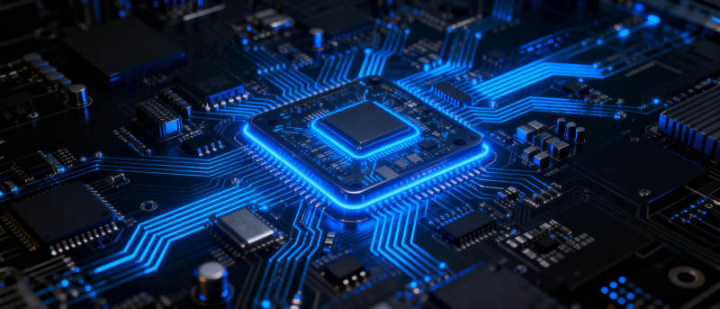 芯片电路发光图图片