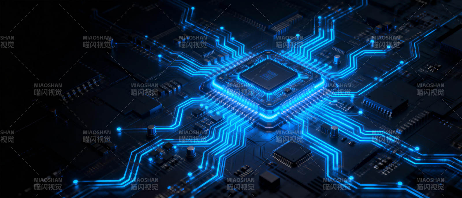 芯片电路光效图图片
