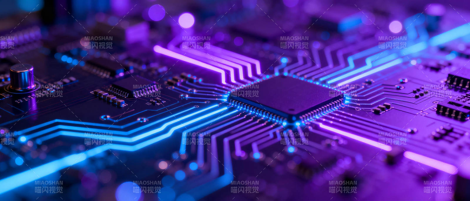 炫彩电路板图片