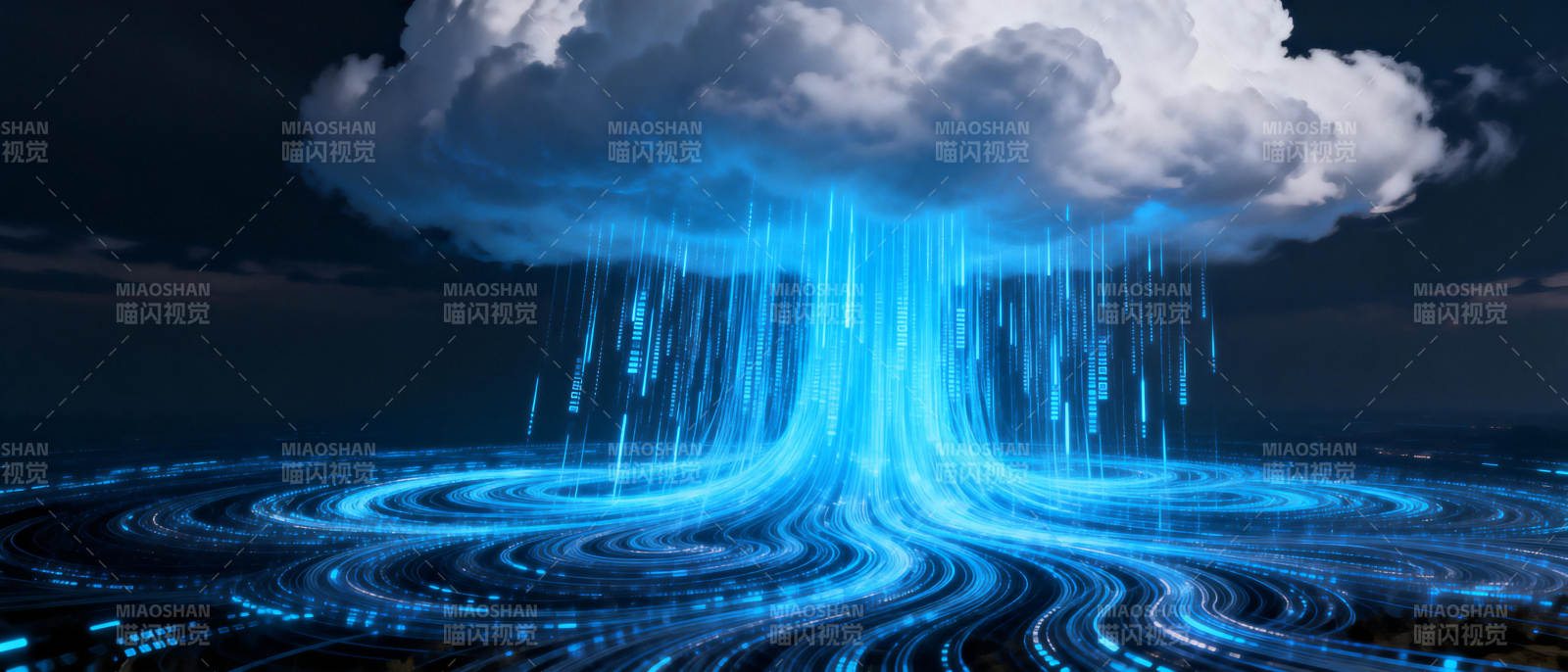 蓝光云雨奇景图片