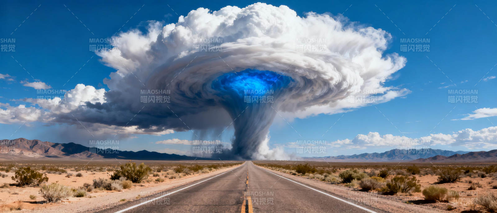 沙漠中的巨大云团图片