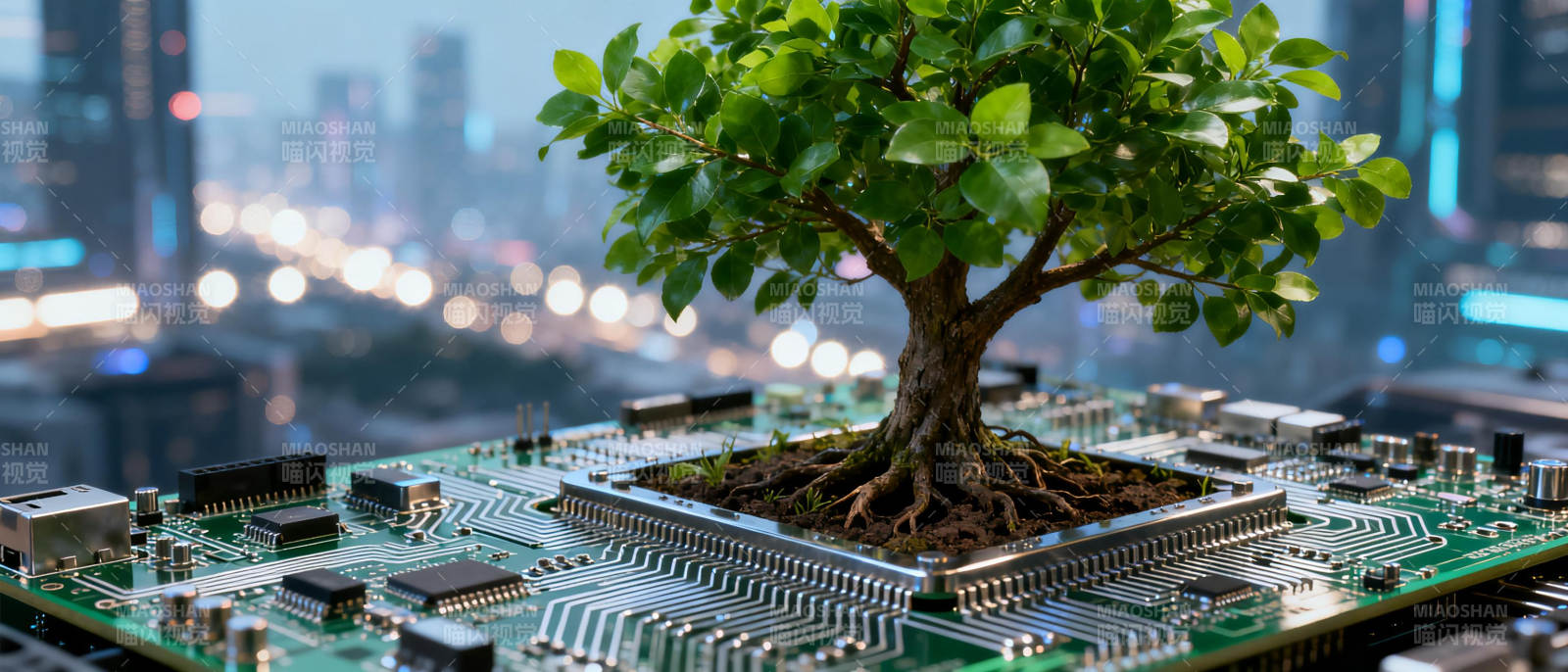 科技与自然共生图片