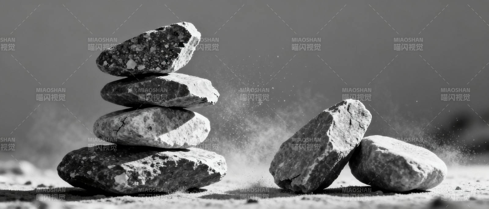 石堆平衡瞬间图片