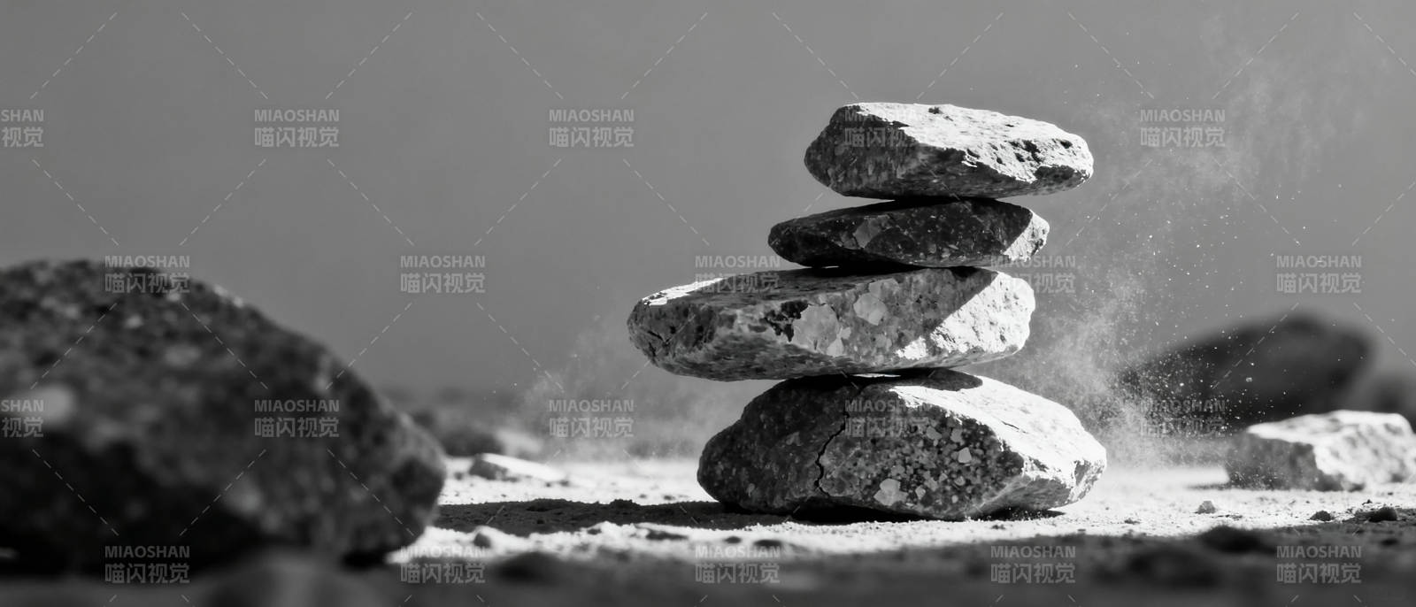 石堆平衡瞬间图片