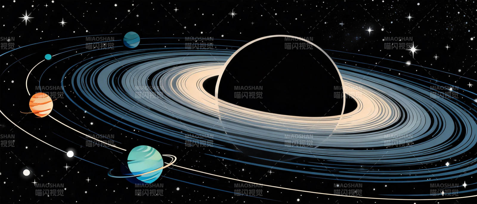 行星环系统示意图图片
