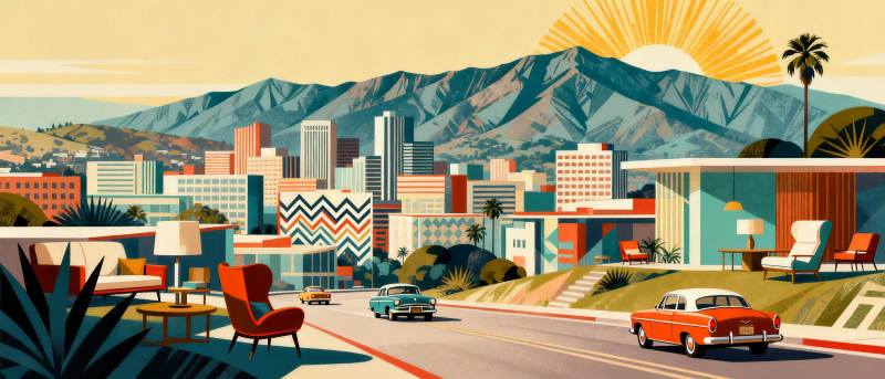 阳光下的城市风光图片