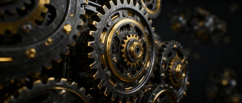 精密齿轮运转图片