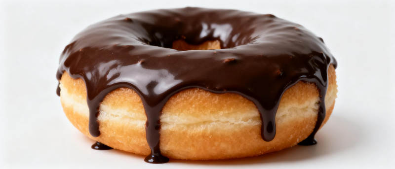 巧克力淋面甜甜圈图片
