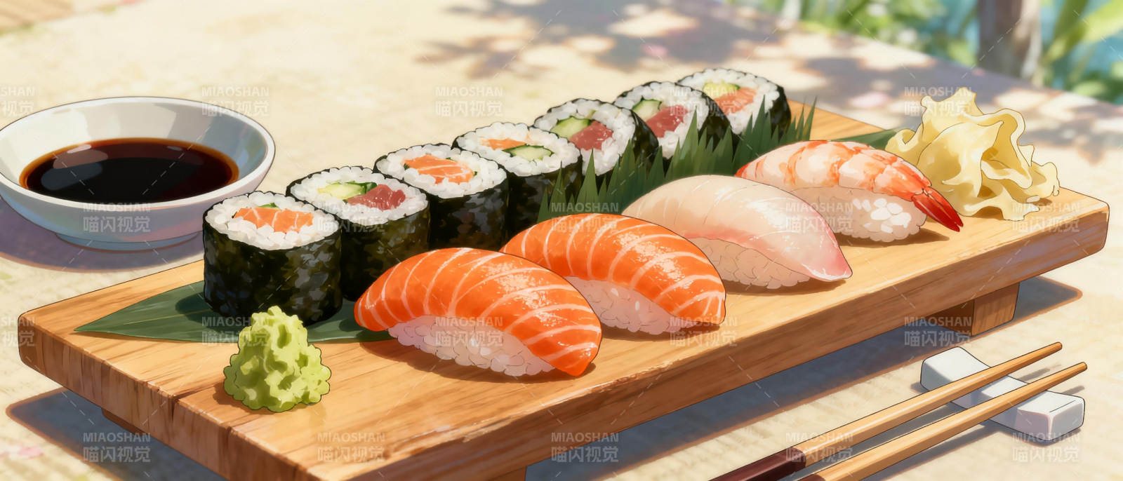 精致寿司拼盘图片